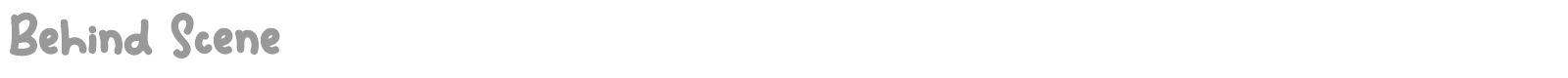 Behind Scene font preview
